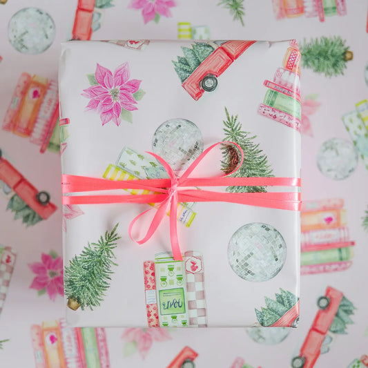 Disco Book Lover Holiday Wrapping Paper