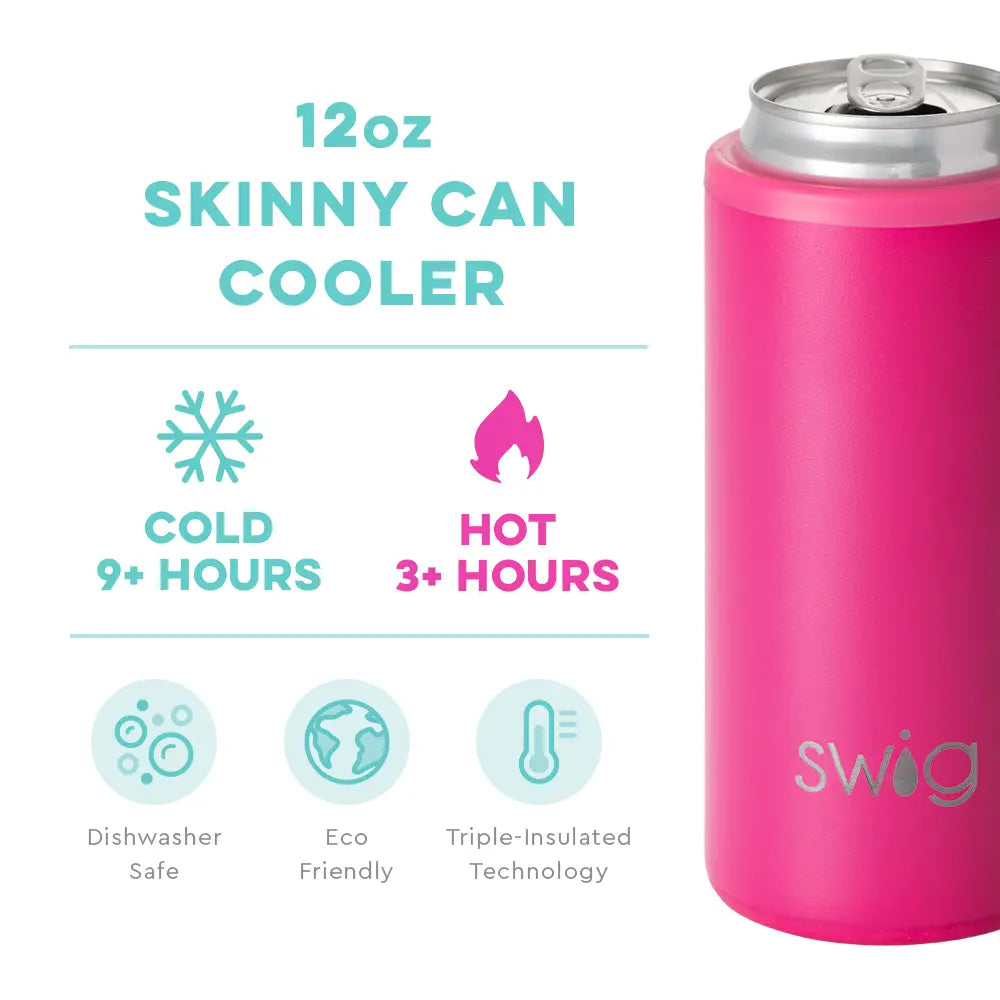 Swig- Hot Pink Skinny Can Cooler