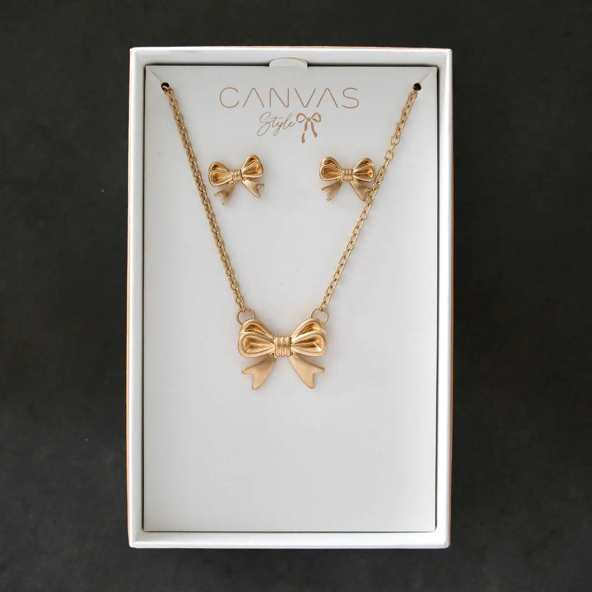 Stephanie Bow Earring and Necklace Set