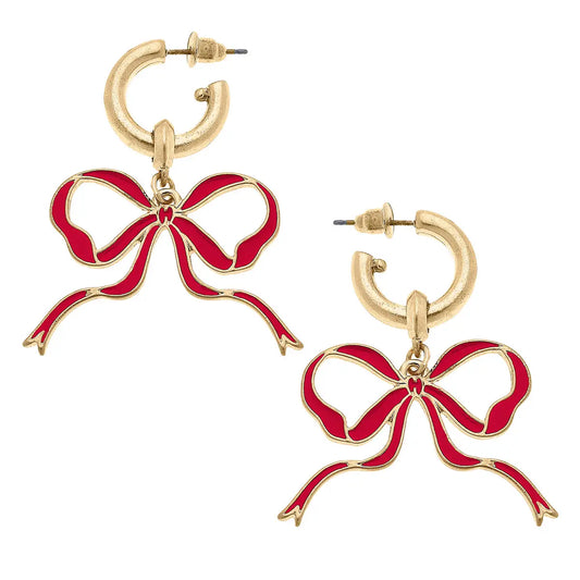 Veronica Bow Earring - Red