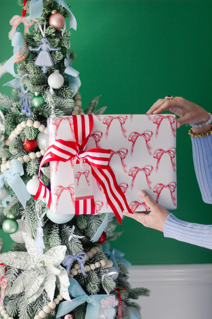 Luxe Red Bow Wrapping Paper