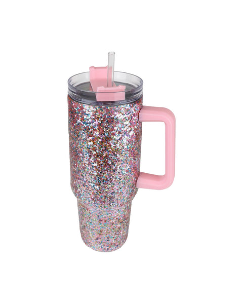 Glitter Party Stainless Steel Insulated Oversized Sipper Tumbler with –  Packed Party