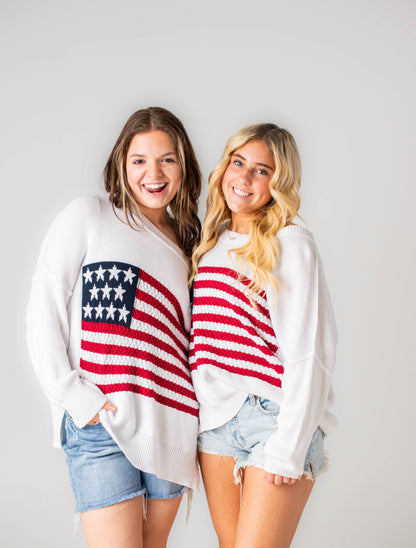 All American Flag Knit Sweater