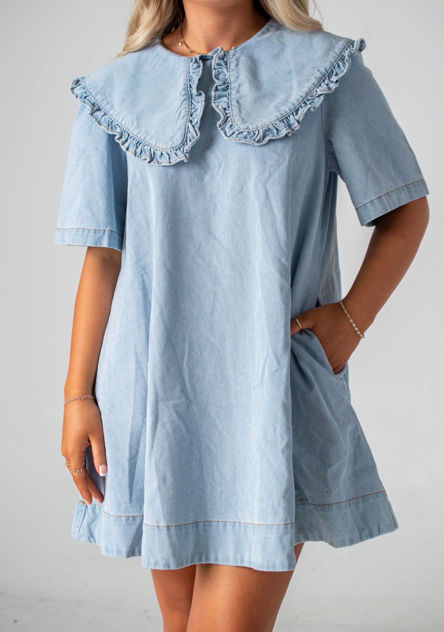 Wendy Denim Collar Dress