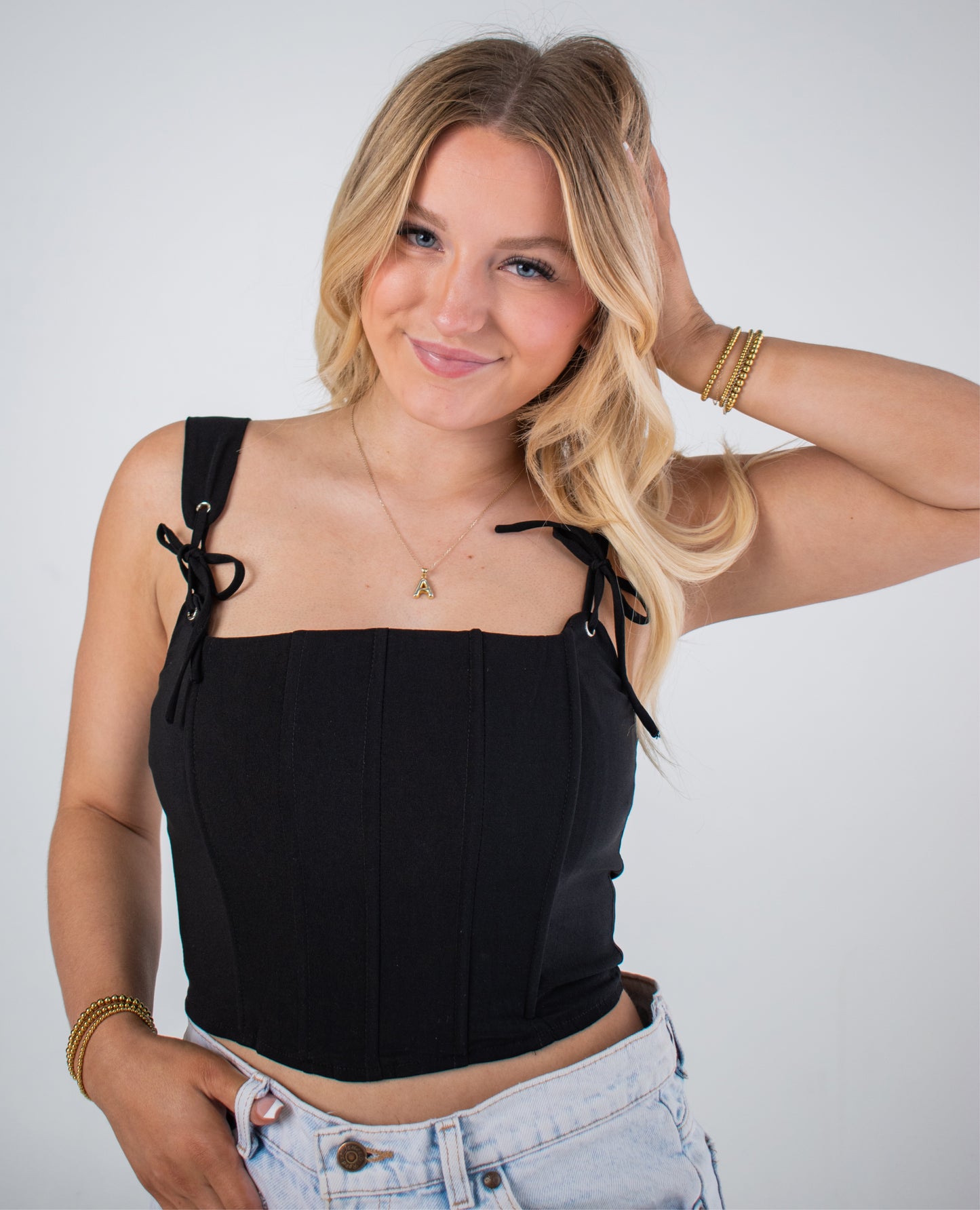Girls Night Out Black Corset Top