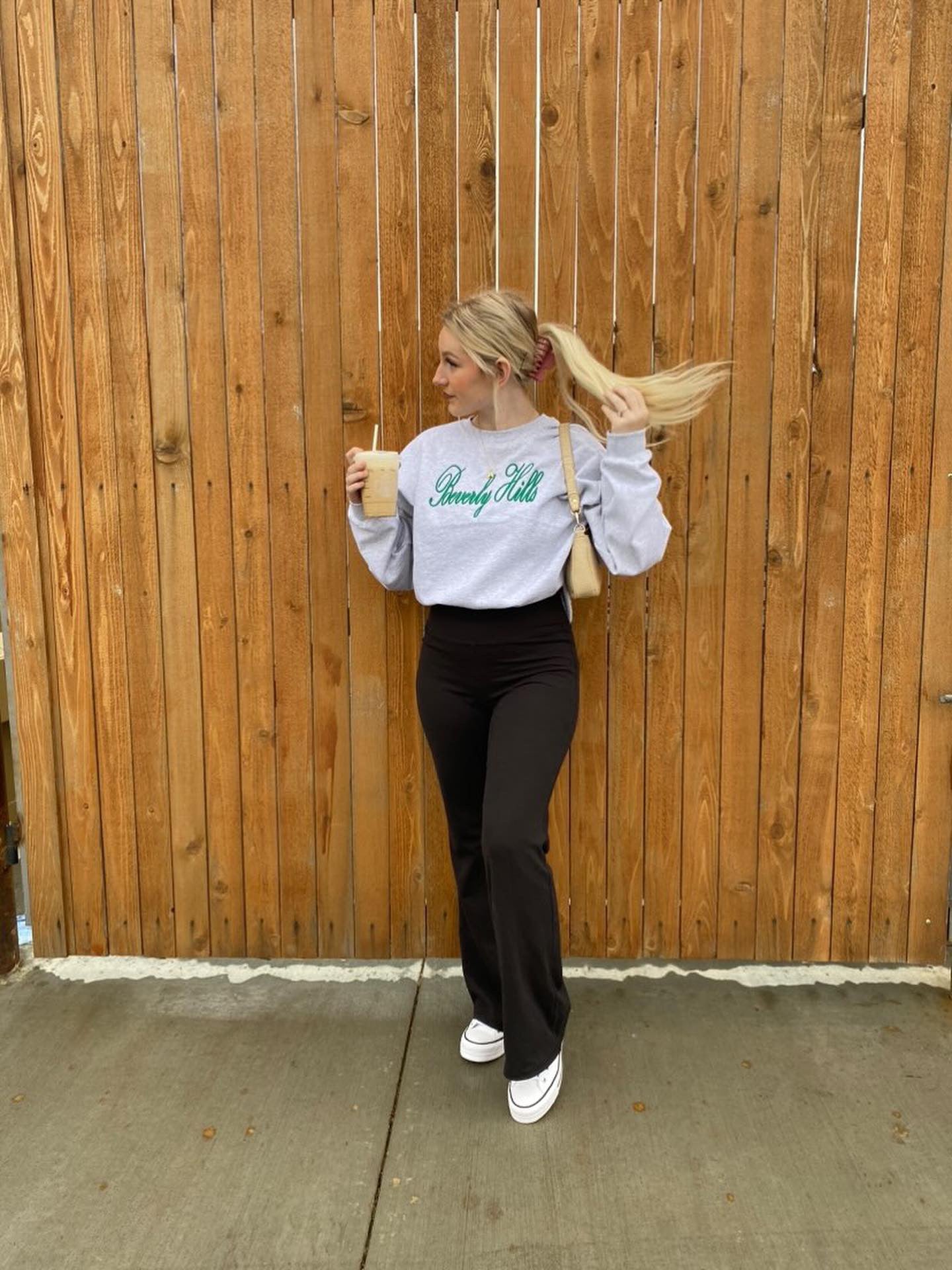 Beverly Hills Embroidered Oversized Crewneck