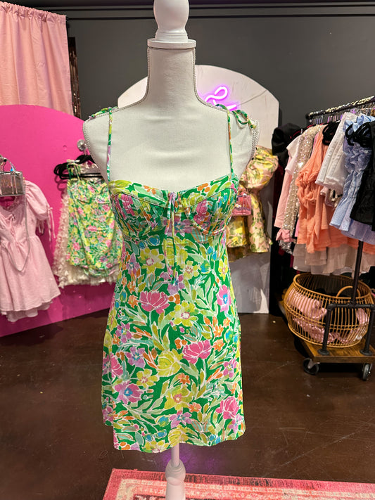 Maui Green Floral Dress
